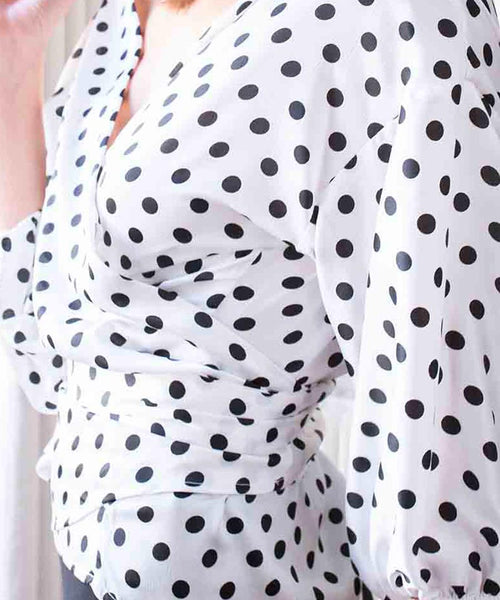 WRAP TOP POLKA DOTS BETTYNA