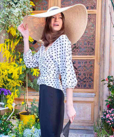 WRAP TOP POLKA DOTS BETTYNA