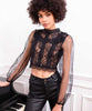 LACE BLACK TOP ROSY