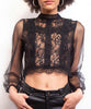 LACE BLACK TOP ROSY