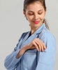 WOMEN LONG SLEEVES LAB COAT BLUE